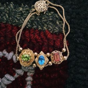 Richard Glatter 14 KT Gold Slide Charm Bracelet